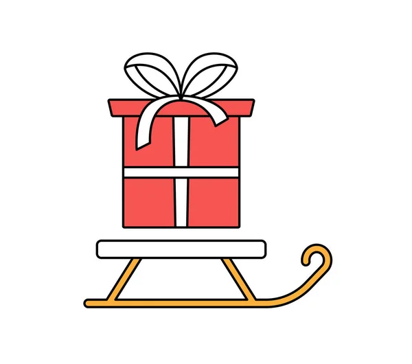 Santa Prezenty Dostawy Sań Online Świąteczne Zakupy Domu Pomocą Usługi — Wektor stockowy