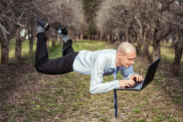 Flying man. — Stock Photo, Image