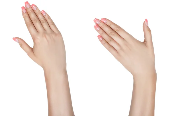 Vänster och höger kvinnlig hand. — Stockfoto