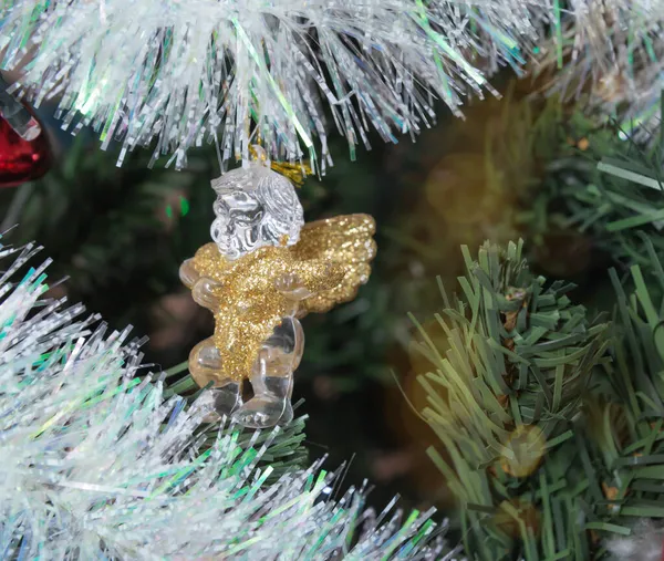 Little Glass Angel Christmas Tree — Stock Photo, Image