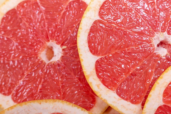 Nakrájené Grapefruitové Kruhy Grapefruit Pozadí Stock Obrázky