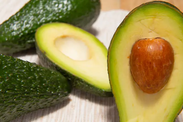 Vers Fruit Avocado Close Avocado Met Een Pit — Stockfoto