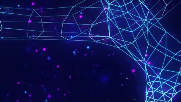 Анотація Цифрового Єднання Рухомих Точок Ліній Світова Мережа Комунікаційних Технологій — стокове відео