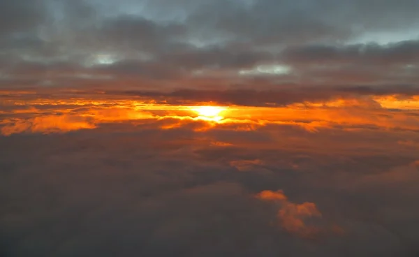 Vista aérea de nuvens e céu — Fotografia de Stock