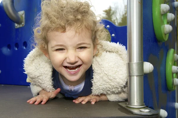 Young child playing at the playground — Stock Photo, Image
