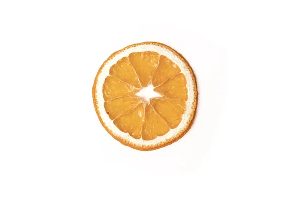 Dry Orange Orange Sweet Condiment White Background Citrus Close — Stock Photo, Image