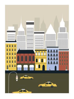 New york şehri. vektör
