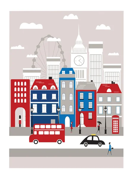 Londen City. — Stockvector