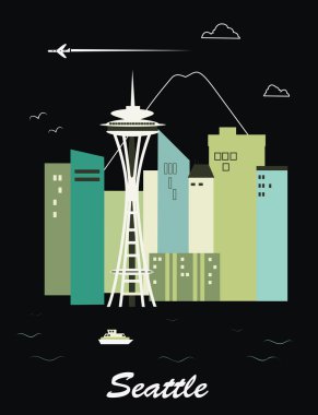 Seattle Washington.Vector