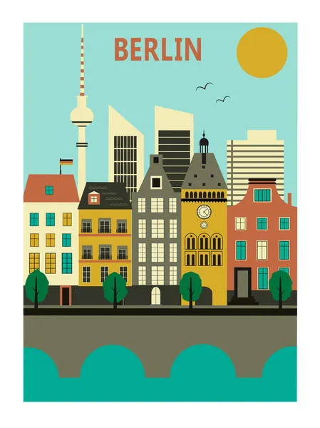 Ciudad de Berlín . — Vector de stock