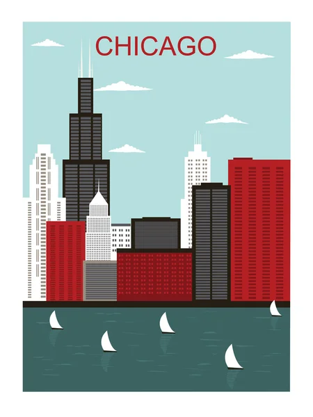 Чикаго . — стоковый вектор