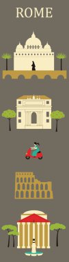 Roma'nın sembolleri. vektör