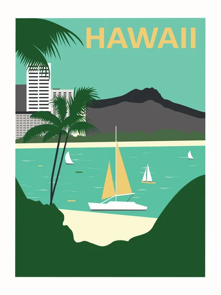 Hawaii USA. Vector — Stock Vector