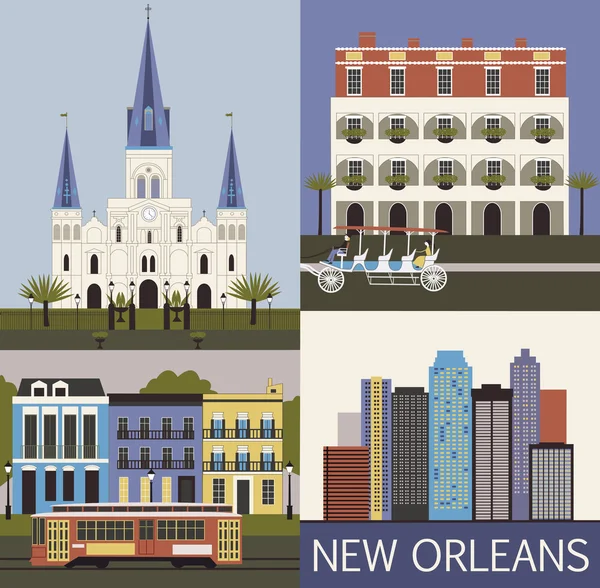 Nueva Orleans. Vector — Vector de stock