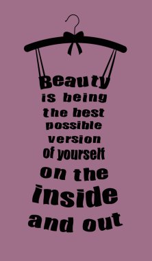 Female dress from quote. vector