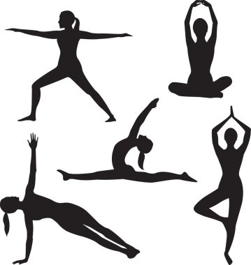 Yoga kadın silueti koleksiyonu