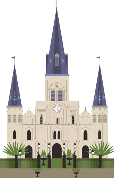 St. louis Katedrali. — Stok Vektör