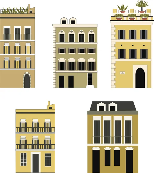 Conjunto de casas . — Vector de stock