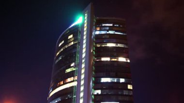 Timelapse gece iş merkezi