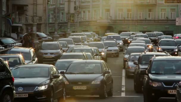 Stad auto's voertuigen — Stockvideo