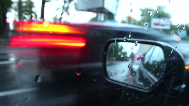 Rear view mirror time lapse — Stock Video