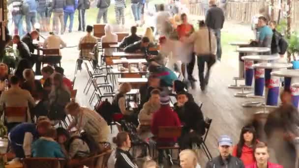 Café tabelas timelapse — Vídeo de Stock