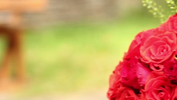 Bouquet di fiori rose — Video Stock