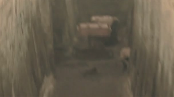 Atmosféra podzemního krytu — Stock video