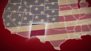 New mexico ABD harita üzerinde