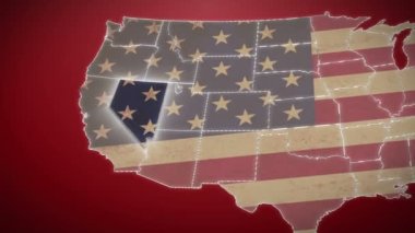 Nevada ABD harita üzerinde