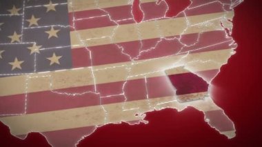 Gürcistan ile USA Haritası