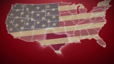 Texas ABD harita üzerinde