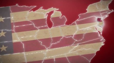 New jersey ABD harita üzerinde