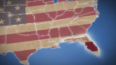 Florida usa haritası üzerindeki