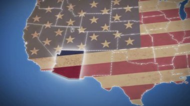 Arizona ABD harita üzerinde