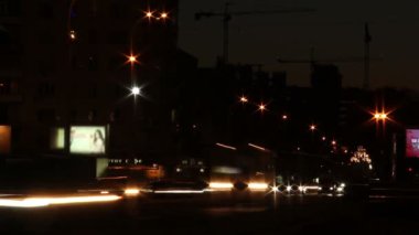 Şehir gece trafik