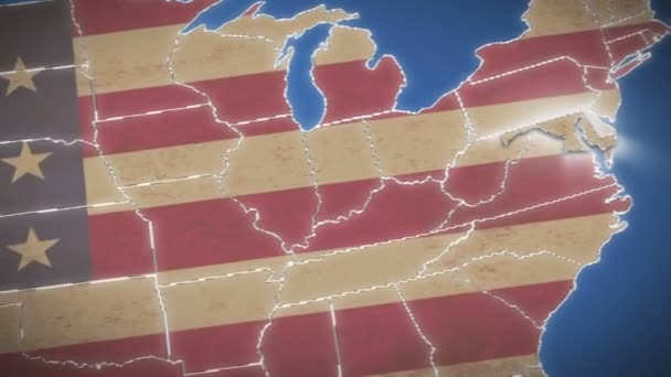 Maryland na mapie usa — Wideo stockowe