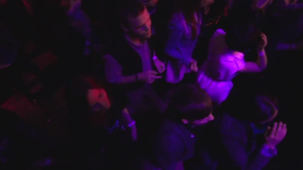Dancing people in night club — Stock Video