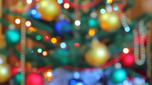 Рождественская сосна обезглавлена — стоковое видео