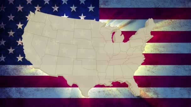 Unites States America map — Stock Video