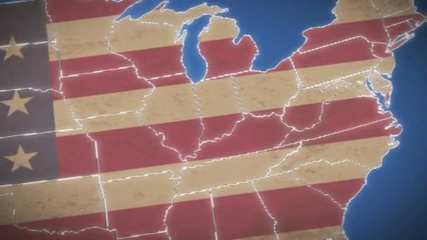 Washington DC sulla mappa degli Stati Uniti — Video Stock