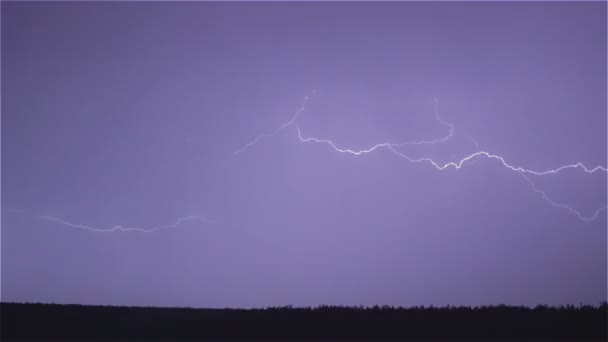 Thunder and lightning — Stock Video