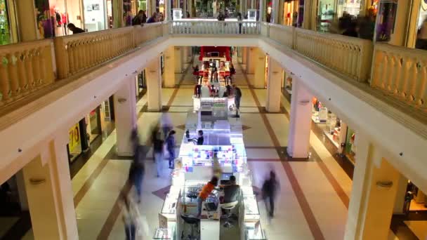 Двухэтажный торговый центр — стоковое видео