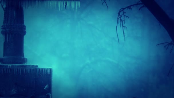 Ampollas de hielo azul frío — Vídeos de Stock