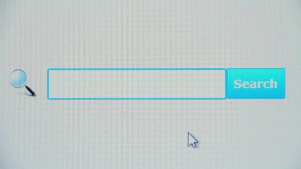 Letras - consulta de búsqueda del navegador — Vídeo de stock