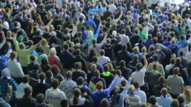 futbol fan sektörü insanların shou