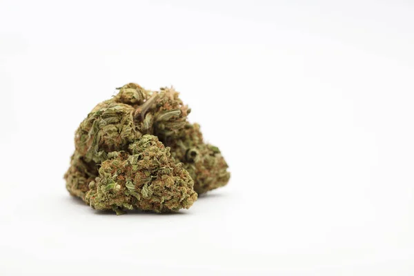 Zestaw Marihuany Pąki Białym Tle — Zdjęcie stockowe
