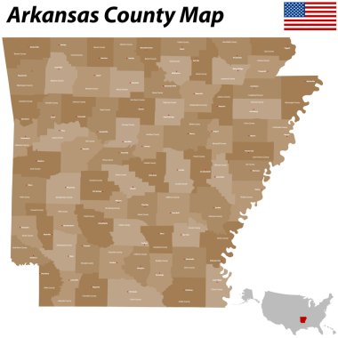 Arkansas map clipart