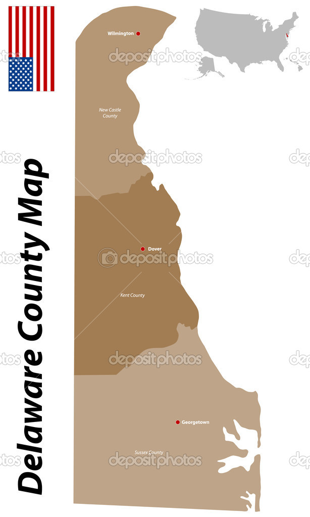 Delaware county map