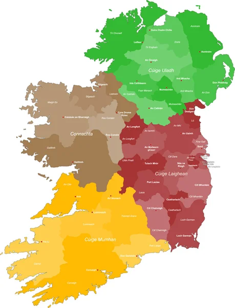 Mapa Irlandii — Wektor stockowy